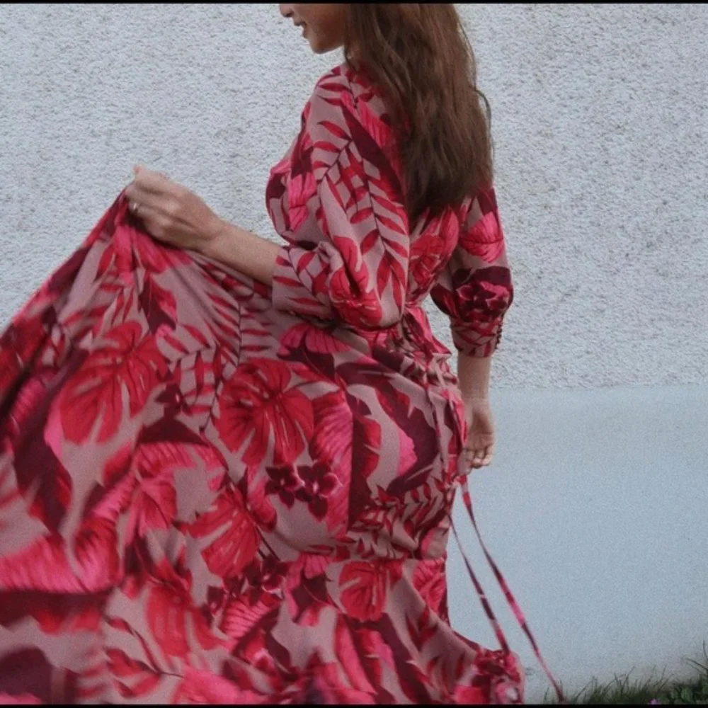 NWT JOHANNA ORTIZ x H&M Crêped Wrap-front Dress - Picture 5 of 8